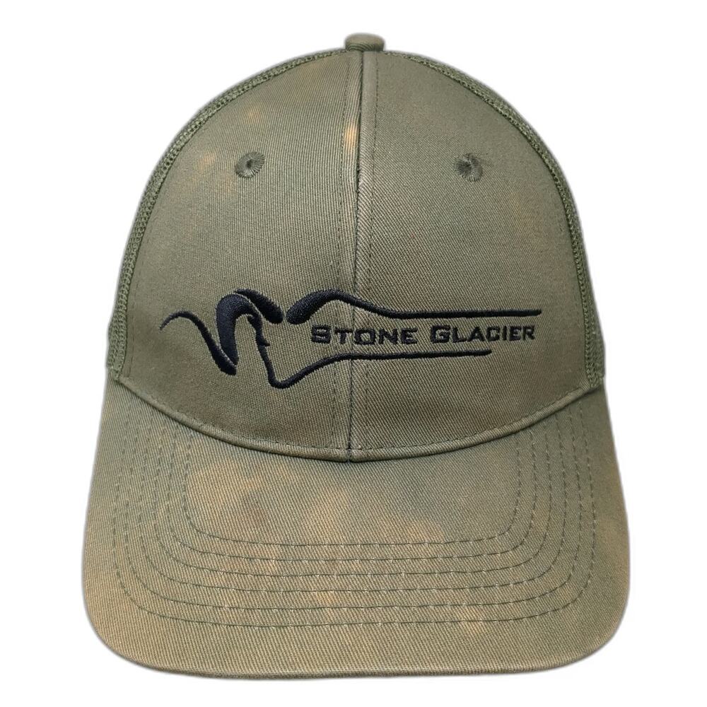Stone Glacier Trucker Hat Green OSFM Mesh Back Snapback Embroidered Logo Hunting